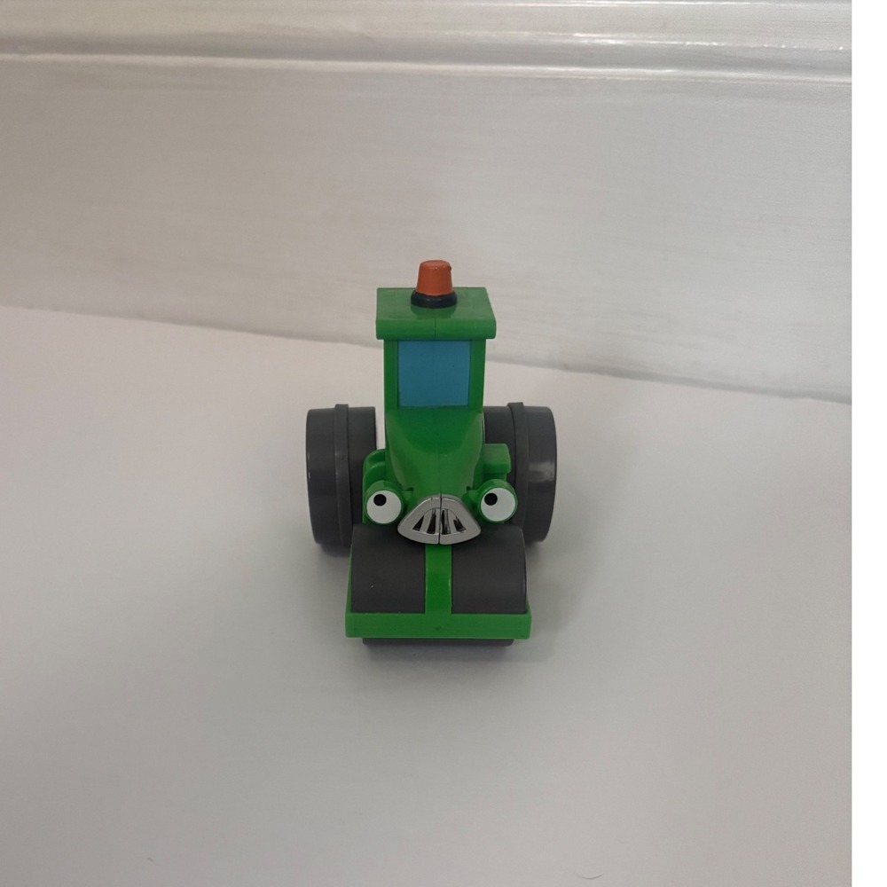 Bob the Builder Roley the Steam Roller Green Pullback Toy Construction Vehicle